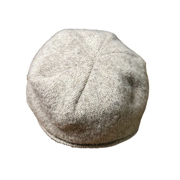 LL BEAN VINTAGE Tan WOOL KNIT HUNTING HAT Cabbie Hat Ivy Flat Cap Newsboy Adult - Picture 1 of 4